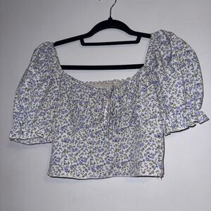 Floral Puff Sleeve Top